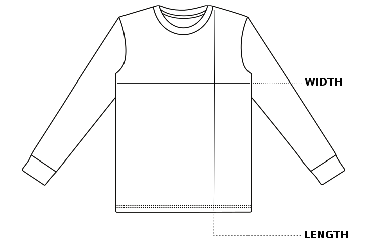 Long Sleeve T Shirt Size Chart