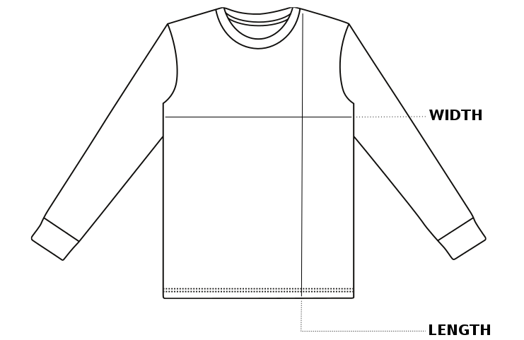 Long Sleeve Measurement Chart