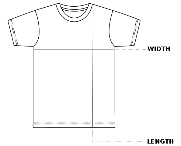 Enkalda Heavyweight T-Shirt Size Chart